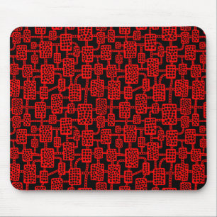 Tapis De Souris Abstrait 041113 - Rouge sur noir
