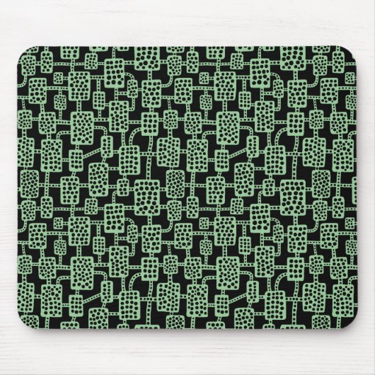 Tapis De Souris Abstrait 041113 - Vert fané sur noir (Devant)