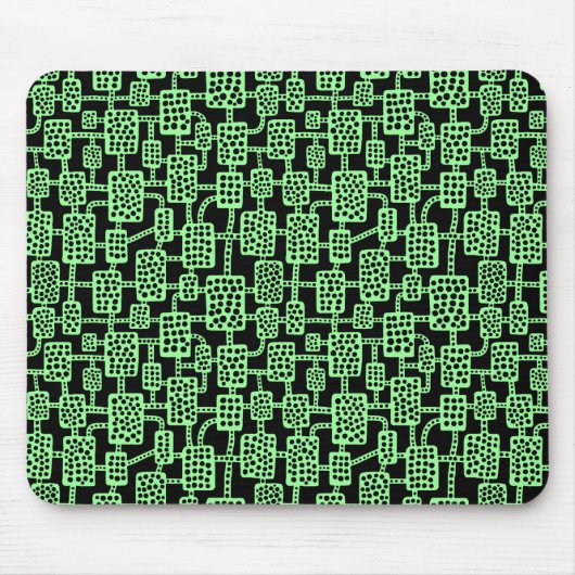 Tapis De Souris Abstrait 041113 - Vert menthe sur noir (Devant)