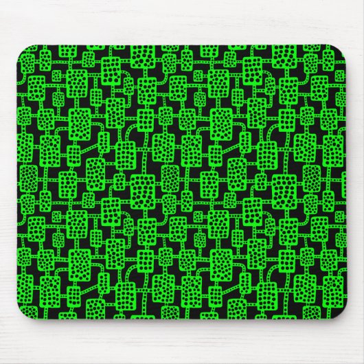 Tapis De Souris Abstrait 041113 - Vert sur noir (Devant)