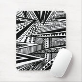 Tapis De Souris Abstrait 25 - Noir et Blanc (Avec souris)