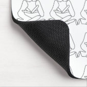 Tapis De Souris Abstrait Amour noir contour (Coin)