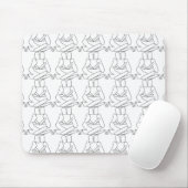 Tapis De Souris Abstrait Amour noir contour (Avec souris)