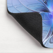 Tapis De Souris Abstrait Art Fractal Lavande Bleu (Coin)