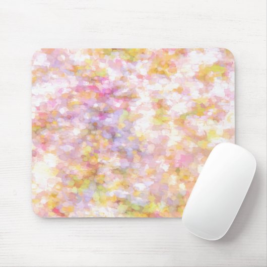 Tapis De Souris Abstrait Art Pale Yellow Pastel (Avec souris)