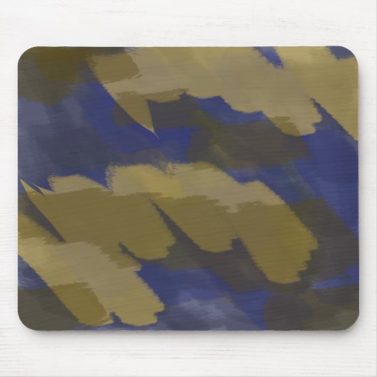 Tapis De Souris Abstrait bleu et jaune (Devant)