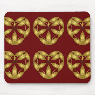 Tapis De Souris Abstrait coeur floral