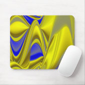 Tapis De Souris Abstrait en bleu or (Avec souris)
