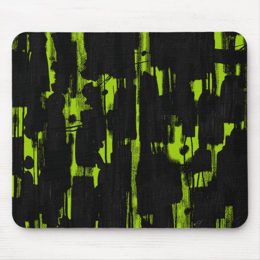 Tapis De Souris Abstrait en noir - Martian Green (Devant)