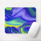 Tapis De Souris Abstrait en vert et violet (Avec souris)