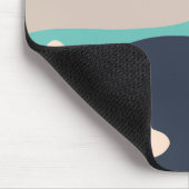 Tapis De Souris Abstrait Floral Turquoise moderne (Coin)