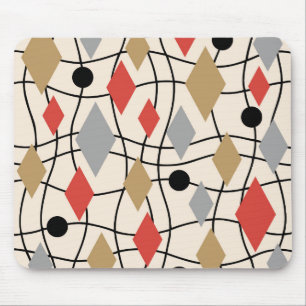 Tapis De Souris Abstrait géométrique moderne du milieu du siècle