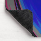 Tapis De Souris Abstrait Gris bleu Magenta Fractal (Coin)