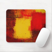 Tapis De Souris Abstrait jaune rouge (Avec souris)