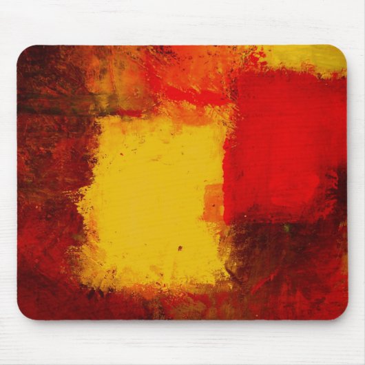 Tapis De Souris Abstrait jaune rouge (Devant)