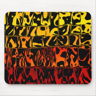 Tapis De Souris Abstrait Lava Swirl carré