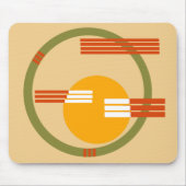 Tapis De Souris Abstrait moderne du milieu du siècle (Devant)