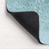Tapis De Souris Abstrait moderne en parties scintillant turquoise  (Coin)