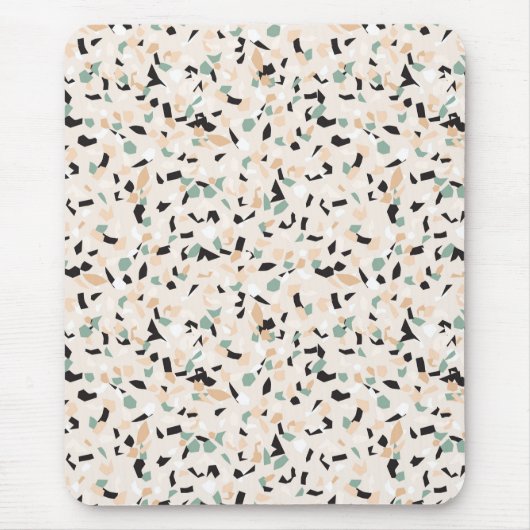 Tapis De Souris Abstrait moderne Pastel Terrazzo Motif (Devant)