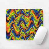 Tapis De Souris Abstrait Multicolore Ondulé (Avec souris)