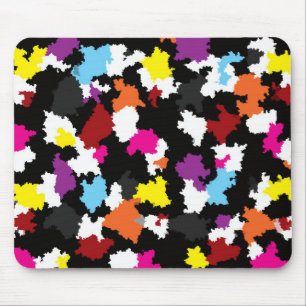 Tapis De Souris Abstrait noir coloré irrégulier