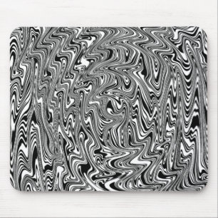 Tapis De Souris Abstrait noir et blanc