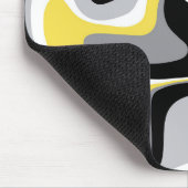 Tapis De Souris Abstrait noir et jaune (Coin)