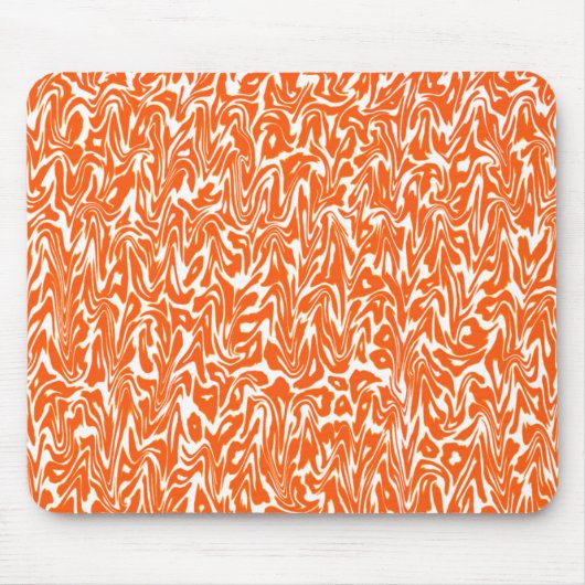 Tapis De Souris Abstrait Orange & blanc (Devant)