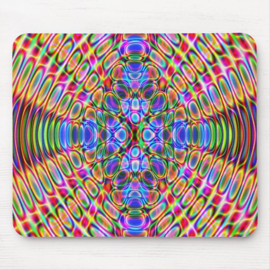 Tapis de souris Abstrait Psychedelic Design, Rouge (Devant)