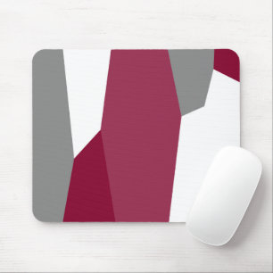 Tapis De Souris Abstrait Rose Gris et Blanc