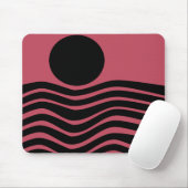 Tapis De Souris Abstrait rose profond du Bauhaus (Avec souris)