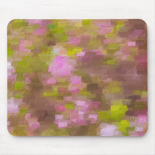 Tapis De Souris Abstrait Rose Saison Printanière (Devant)