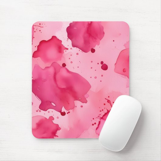 Tapis De Souris Abstrait rose sur rose (Avec souris)