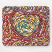 Tapis De Souris Abstrait Swirl Sprinkles Coeur (Devant)