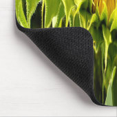 Tapis De Souris Abstrait tournesol rétro funky, géométrie effrayée (Coin)