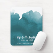 Tapis De Souris Abstrait turquoise aquarelle splash maquiller art (Avec souris)