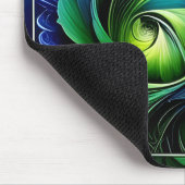 Tapis De Souris abstrait vert bleu (Coin)