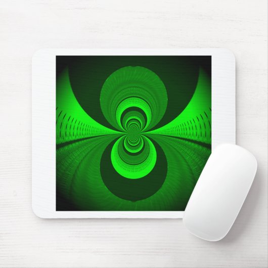Tapis De Souris Abstrait vert clair Motif Kaleidoscope Super (Avec souris)
