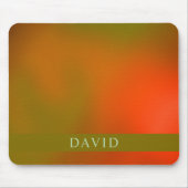 Tapis de souris abstrait vert et orange tendance (Devant)