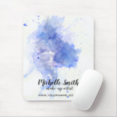 Tapis De Souris Abstraite couleur d'aquarelle bleu maquiller artis (Avec souris)