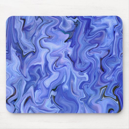 Tapis De Souris Abstraite de soie bleue (Devant)
