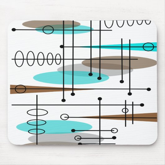 Tapis De Souris Abstraite moderne de l'ère atomique du milieu du s (Devant)
