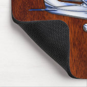 Tapis De Souris Acajou classique de vol de Cessna de chrome (Coin)