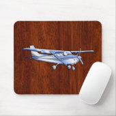 Tapis De Souris Acajou classique de vol de Cessna de chrome (Avec souris)