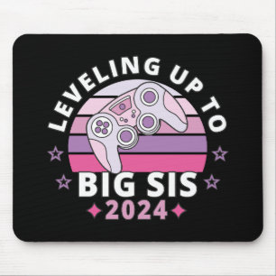 Tapis De Souris Accéder au rang de grande sœur 2024 Filles