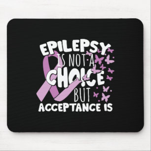 Tapis De Souris Acceptation de l'épilepsie du ruban pourpre