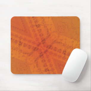 Tapis De Souris Acceptation   Motif de Shibori rouge orange jaune