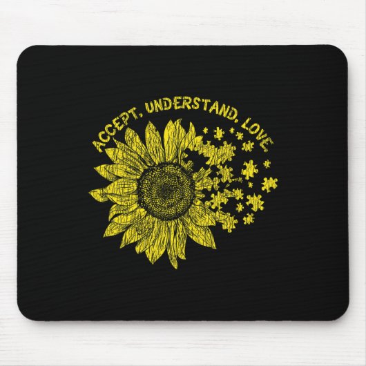 Tapis De Souris Accepter Comprendre Les Enfants Autistes Soutenir (Devant)