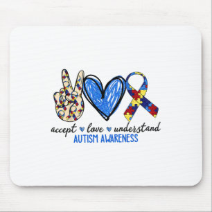 Tapis De Souris Accepter l'amour comprendre la Sensibilisation sur