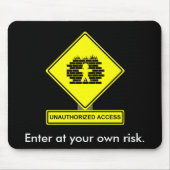 Tapis De Souris Accès non autorisé Mousepad (Devant)